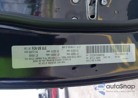 2017 Dodge Charger Police Rwd из США, поврежденный, VIN 2C3CDXATXHH660156